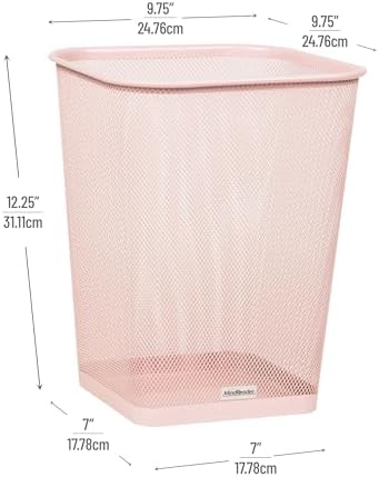 Mind Reader Mesh Trash Can, Pink, 5 Gallon, Set of 2 - Image 3