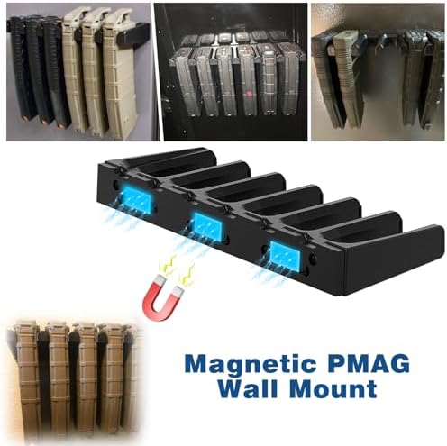 Aoanoko PMAG Rack Wall Mount,Mag Holder|AR Magazine Hodler|Wall Mount Display Mag Storage,Home Magazine Storage Rack,Mag Rack for Gun Safe,Locker,Cabinet,Wall - Image 4