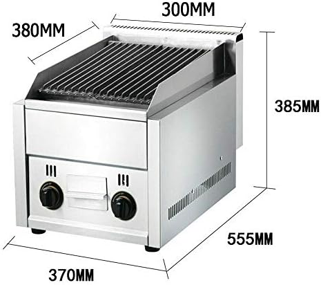 Gas Grill, Radiant Gas Charbroiler, 12" x 15" Heavy Duty Commercial Countertop Gas Grill Stainless Steel for Restaurant BBQ 60TU/hr - Image 5