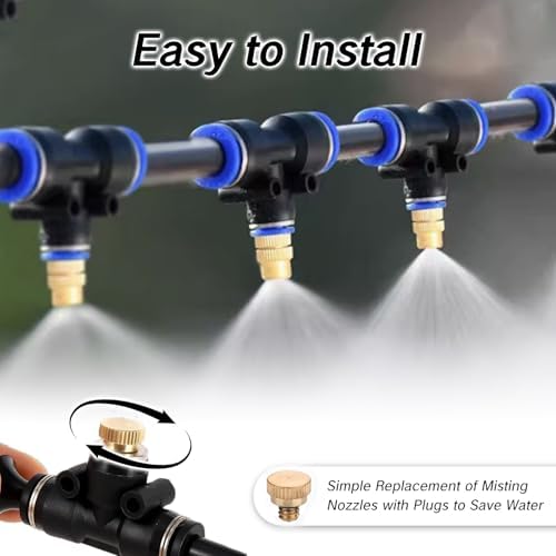 BRBASAP 20Pcs Mister Nozzles Plugs for Outdoor Cooling System Replacement Parts for High Pressure Misting Tips 10/24 Screw Brass Thread Misting Nozzle Plug Patio Misters Accessories - Image 4