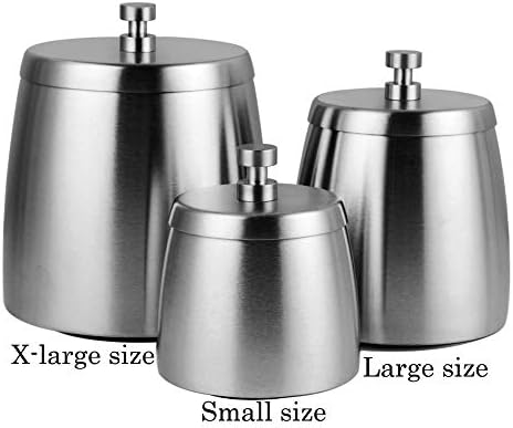Ashtrays,Outdoor Ashtray with Lid - Ashtray for Outside Patio, Stainless Steel Windproof Smokeless Ash Tray for Balcony, Ashtrays for Smokers Home Office Decoration (Small) - Image 6