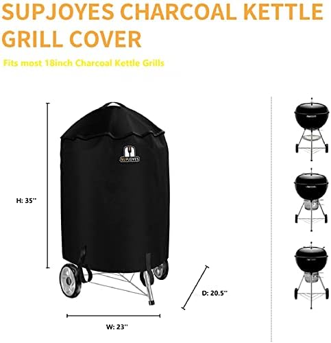 Grill Cover for Weber Premium 22 Inch Charcoal Kettle Grill - Image 2