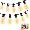 GvvooHome S11 LED Outdoor String Lights 100FT, Shatterproof & Waterproof Patio Lights with 32 Plastic Bulbs for Porch, Deck, Garden, Backyard, Balcony, 2700K Dimmable by GvvooHome
