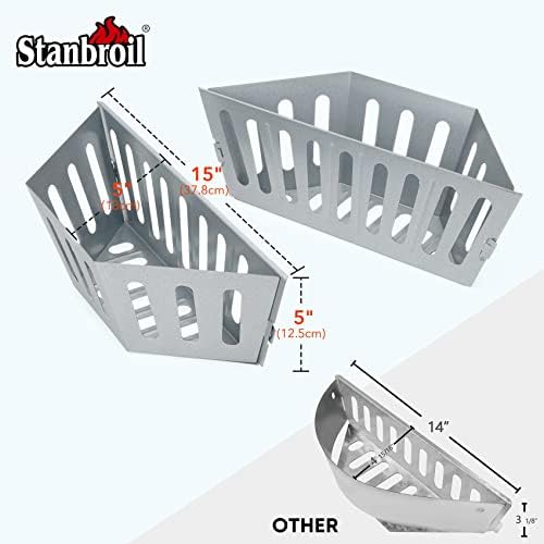 Stanbroil Charcoal Grill Basket Barbecue Grilling Charcoal Holder - Image 2