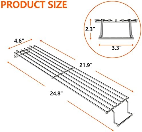 DELSbbq 7641 Stainless Grill Warming Rack for Weber Spirit II/I 300 Series - Image 2