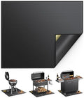 Non-Curl 48x40 inch Under Grill Mats for Outdoor Grill, Indoor Fire Pit Hearth Rugs for Fireplace, Double-Sided Fireproof, Oilproof & Waterproof BBQ Grill Mat, Easy to Clean,for Deck/Patio/Lawn by Vewaci