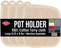 RITZ Terry Potholder & Hot Pad: Unparalleled Heat Resistant, Durable 100% Cotton – Ergonomically Designed for Optimal Grip – Easy-Care Machine Washable – 4-Pack, Latte by RITZ