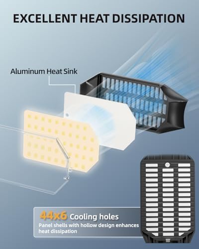 Adiding Rotatable LED Garage Light 2 Pack, Brighter Basement Ceiling Lights - Image 6