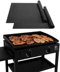 UNCO- Grill Mats for Outdoor Grill, 22" x 16", 2 Pack, Black, Nonstick Reusable Grilling Mats for Outdoor Grill, BPA and PFOA Free with PTFE-Fiberglass Coating by Unco