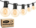 60FT Outdoor String Lights Waterproof, Bright 2700K LED Patio Lights String with 30+1 G40 Shatterproof Globe Bulbs, Connectable Edison String Lights for Outside, Garden, Balcony, Porch by Brightever