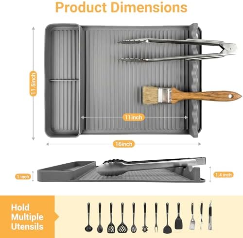 Silicone Grill Mat for Blackstone Griddles, 1 Pack, Grey Gift Box - Image 2