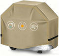 BBQ Gas Grill Cover for Outdoor, Anti-UV, Rip-Proof, 600D Oxford Fade Resistant Material, Barbecue Cover with Hook and Loop Straps & Adjustable Hem Drawstring (Beige, 48”x22”x42”) by TIAOFY