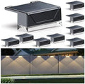 Solar Fence Lights Outdoor，3000/4000/6000K 3 Mode Fence Light Solar Powered by LIANGLOME