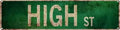 High St Metal Sign 4x16in Classic Street Plaque for Farmhouse Garage Kitchen Home Office Wall Decor Accessories by Unknown