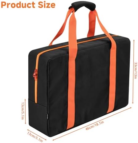 Cosmos BBQ Tool Storage Bag Grill Accessory Storage Bag Grill Utensil Carry Bag Grilling Hardware Tote Bag Container Foldable Grill Tool Replacement Bag for Outdoor Camping Barbecue, 18.1x5.1x13 Inch - Image 2
