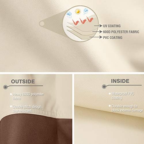 Tuyeho 65"x30"x46" Heavy Duty 900D Grill Cover, Waterproof & Weatherproof - Image 4