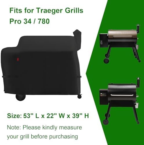 Outdoor Grill Cover Fits Traeger Pro 780 & Pro 34 (TFB86KLF, TFB34KLF) Electric Grill and Smoker,Compared to BAC504 BAC380 Traeger Cover Geny Waterproof BBQ Grill Cover - Image 2
