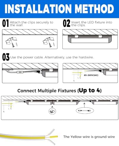 T8 LED Shop Light 4FT, 12-Pack, 5000K Daylight, Frosted - Image 6