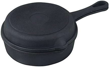 Wahei Freiz HR-7967 Iron Skillet Camping Hebies Combo Set, 5.9 inches (15 cm), Induction Compatible, Smoking Lip Included - Image 2