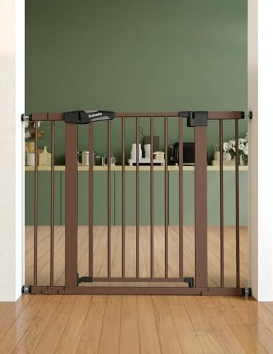 Babelio 26-40" Pressure Mounted Baby Gate for Stairs, PressGuard Dog Gate by BABELIO
