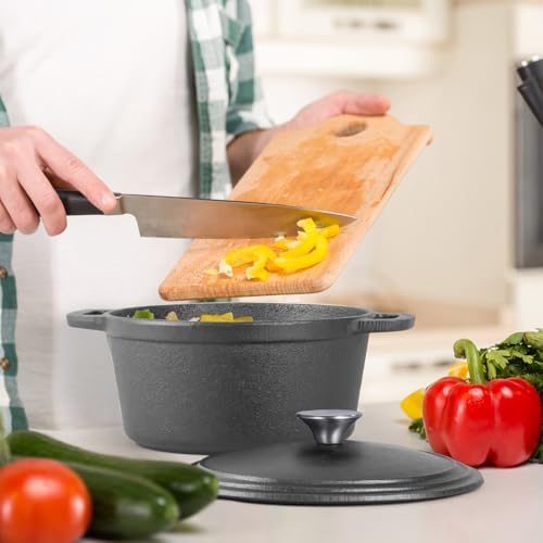 Commercial Chef 3.4-Qt. Dutch Oven with Lid, Cast Iron, CHCI340 - Image 5
