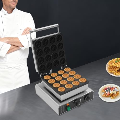 16-Slice Commercial Waffle Maker, 1750W Electric Waffle Machine, Stainless Steel Waffle Iron Baker with Non-Stick Coating, 122-572℉ Temperature Adjustable - Image 7