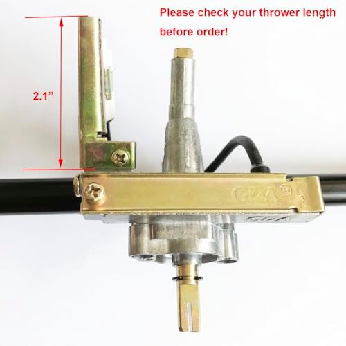 1 PC 45° BBQ Grill Gas Valve With Thrower Valve, Valve Stem OD 5/16", Orifice size: 1.05mm for LP Gas, Fits for 5/8" Manifold Tube - Image 4