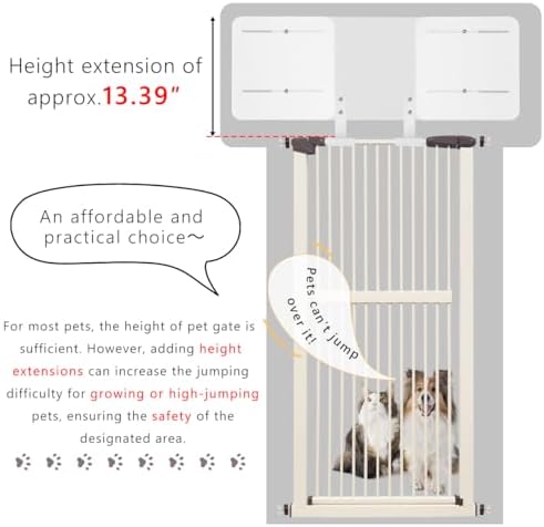 Lumizone Pet Gate Height Extension Kit 13.4" H Black - Image 4