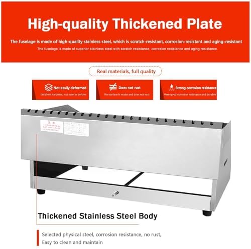 Gas Griddle LPG Commercial Stainless Steel Heavy Duty Restaurant Outdoor Griddle Gas Baking Plate Burger Grill Large Non-Stick Burners Flat Hot Plate and Can Cook for Medium to High Volumes(722) - Image 6