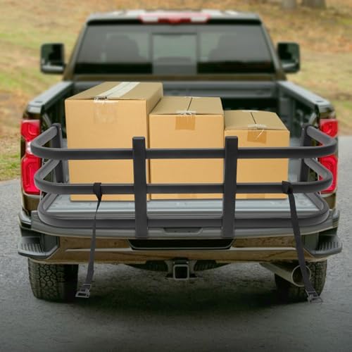 Truck Bed Extender, Adjustable Retractable Pickup Truck Bed Extender with 180° Flip Design, Universal Tailgate Extension for Small & Medium-Sized Pickup Trucks (Model 5：55.12-68.11in) - Image 2