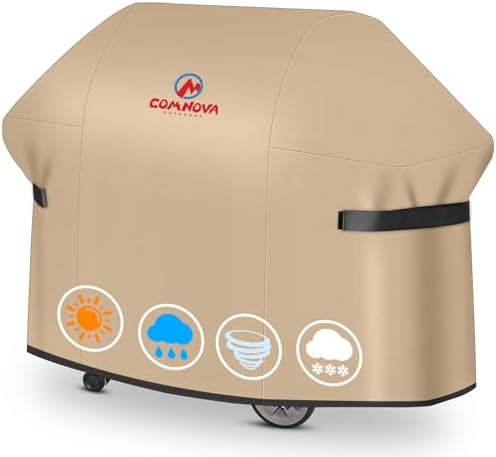 Comnova Grill Cover 65 Inch - 7131 BBQ Cover for Weber Genesis 400 Series and 4 Burner Gas Grill, 600D Waterproof & Heavy Duty Cover for Weber Genesis E435, E410, E440 (Not Fit 2022 Genesis E-435) by MCOMNOVAOUTDOORS