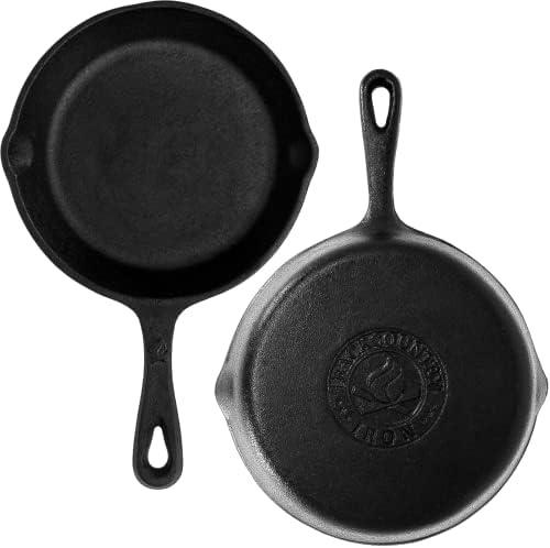 8 Inch Round Medium Pre-Seasoned Cast Iron Skillet - Image 3