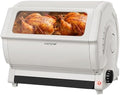 NutriChef Horizontal Rotating Shawarma Oven | Rotisserie, Shawarma & Kebab Machine | Includes Large 22.4 Quart Capacity, 3-Hour Timer & 6 Kebab Skewers | Ideal for Chicken,Turkey & Lamb | White by NutriChef%E2%84%A2Kitchen