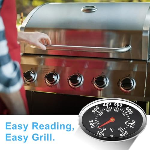 Lid Thermometer Gas Grill Heat Indicator Replacement for Grillmaster Nexgrill 720-0697, 720-0737 Replacement Parts, BBQ Grill Temperature Gauge for Nexgrill 720-0830H, 720-0888, Charmglow - Image 6