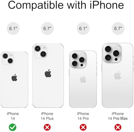 for iPhone 14 Case, Magnetic Matte Frosted Dual-Layer Striped Phone Case for Women, Retro Aesthetic Cover Compatible with MagSafe Accessories - Coastal Blue - Image 3
