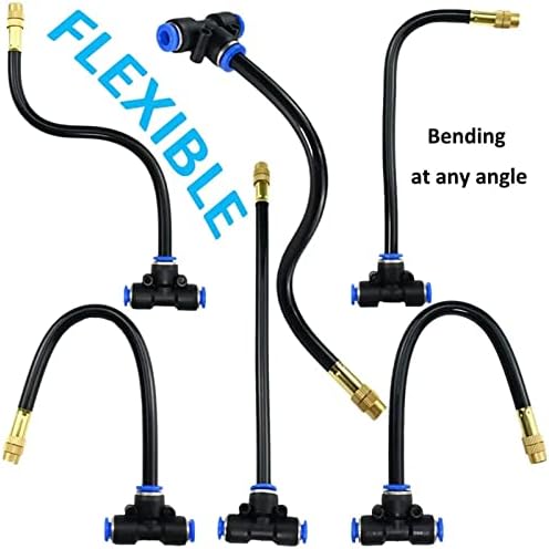 Outdoor Misting Cooling System Kit with Flexible Adjustable Nozzles & Flexible Misting Line & Filter, Patio Misters Mister System Drip Irrigation System for Outside Patio(Size:20m Tube+ 20 nozzles,) - Image 4