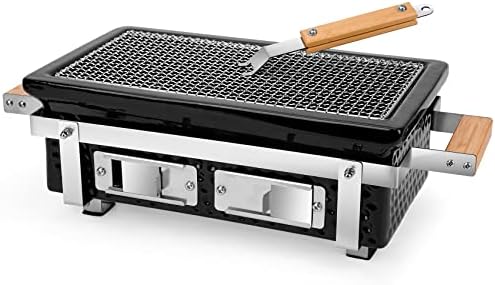 ONLYFIRE GRILLS Charcoal BBQ Hibachi Grill with Grid Lifter, GS306 by ONLYFIREGRILLS