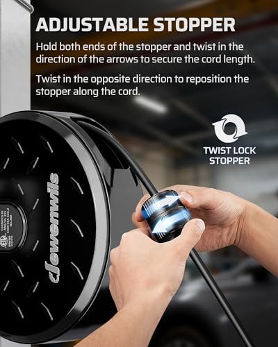 DEWENWILS Ceiling/Wall Mount Retractable Extension Cord Reel with 30FT Cord - Image 6