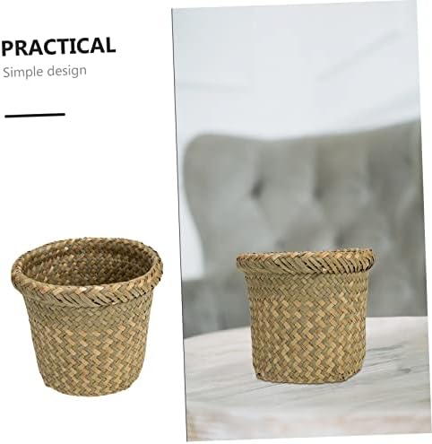 Outdoor Woven Storage Basket Natural Trash Holder for Home Decor Picnic and Household Storage Versatile and for Fruits Vegetables and Snacks - Image 3