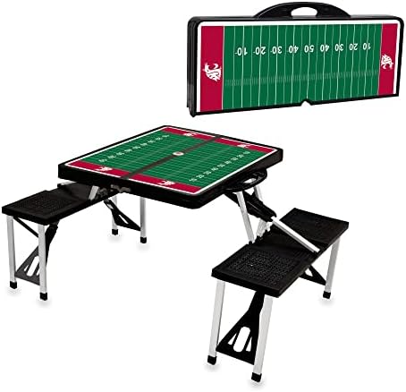 PICNIC TIME NCAA North Carolina Tar Heels Folding Picnic Table - Camping Table - Outdoor Table with Umbrella Hole - Image 4