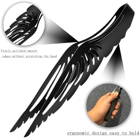 9 Inch Heat Resistant Coal Tongs - Professional Hookah Charcoal Tong with Anti-Slip Handle for Shisha, BBQ and Fireplace Use (butterfly Tongs 9") - Image 3