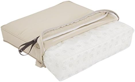 Classic Accessories Montlake Water-Resistant 17 x 17 x 3 Inch Square Outdoor Seat Cushion, Patio Furniture Chair Cushion, Antique Beige, Outdoor Cushion Cover - Image 3