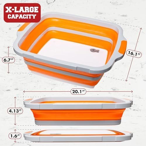 KITCHEN PERFECTION Collapsible XL Smoker & BBQ Prep Tub with Locking Lid - Image 3