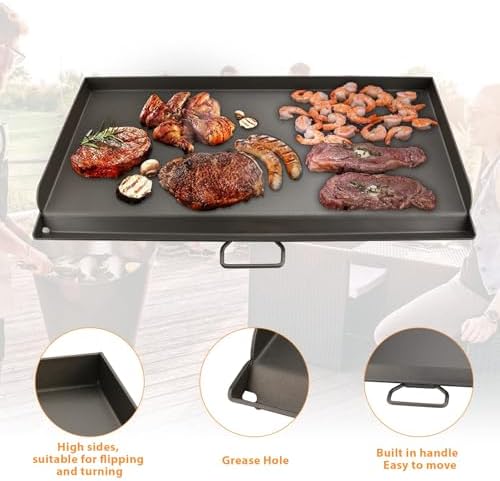 Uniflasy 16" Cast Iron Griddle for Camp Chef 3-Burner Stove - Image 5