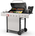 Kenmore BBQ Propane Gas Grill - 5 Burners with Side Burner & Searing Zone, 644 Sq. In. Stainless Steel Grill, 66,000 BTU, Ideal for Outdoor Cooking, Patio & Backyard, Silver by Kenmore