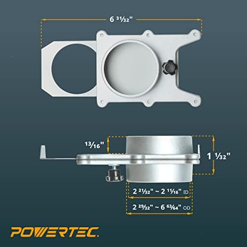 POWERTEC 70165-P2E Aluminum Blast Gate, 3" - 2PK - Image 2