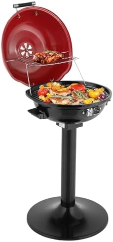 Electric BBQ Grill 1600W, Red by Unknown
