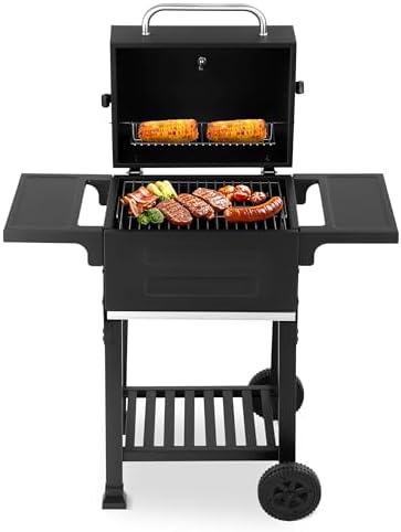 Small Charcoal Grill, 200.82 Sq. In. Outdoor BBQ Grill by RYHOFOUD