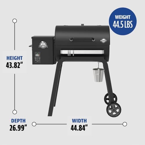 Pit Boss 700 Carbon Series Wood Pellet Grill & Smoker with LCD Digital Controller, 718-Sq. in. Cooking Space, 180°F to 500°F Temperature Range, Meat Probe, 13.5 lb. Pellet Hopper, Black - Image 7