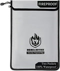 Andyer 2 Pockets Fireproof Document Bag (15"x11"), Protect Values from Fire by Andyer